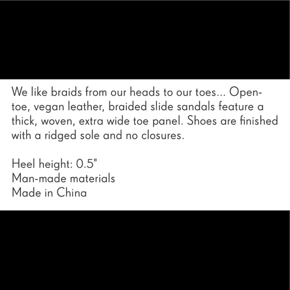 NWT Bamboo Black Faux Leather Braided Slide Sandals - Picture 11 of 11